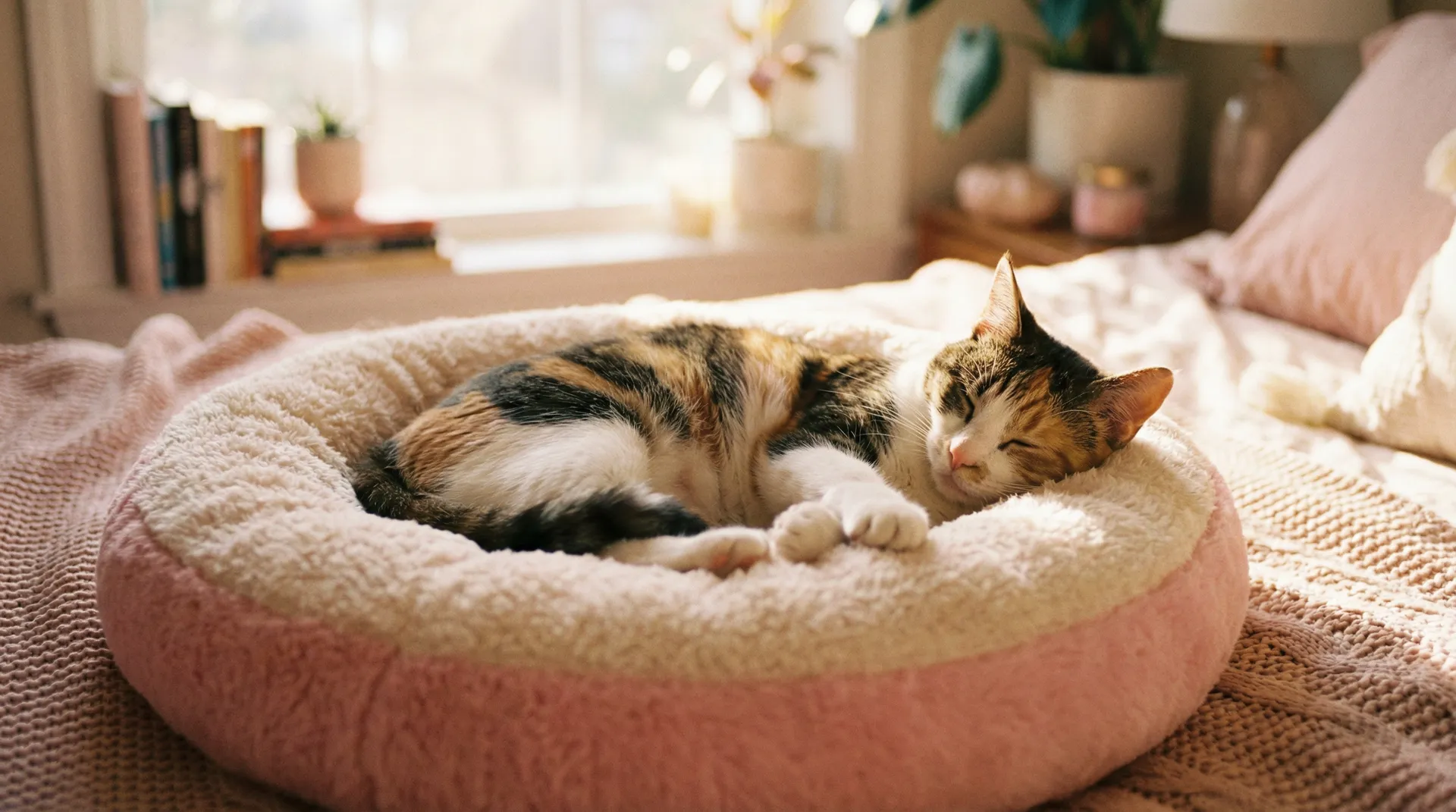 三花猫安静入睡 - 妖精动漫大全